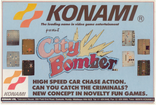 City Bomber (World) Arcade Game Cover
